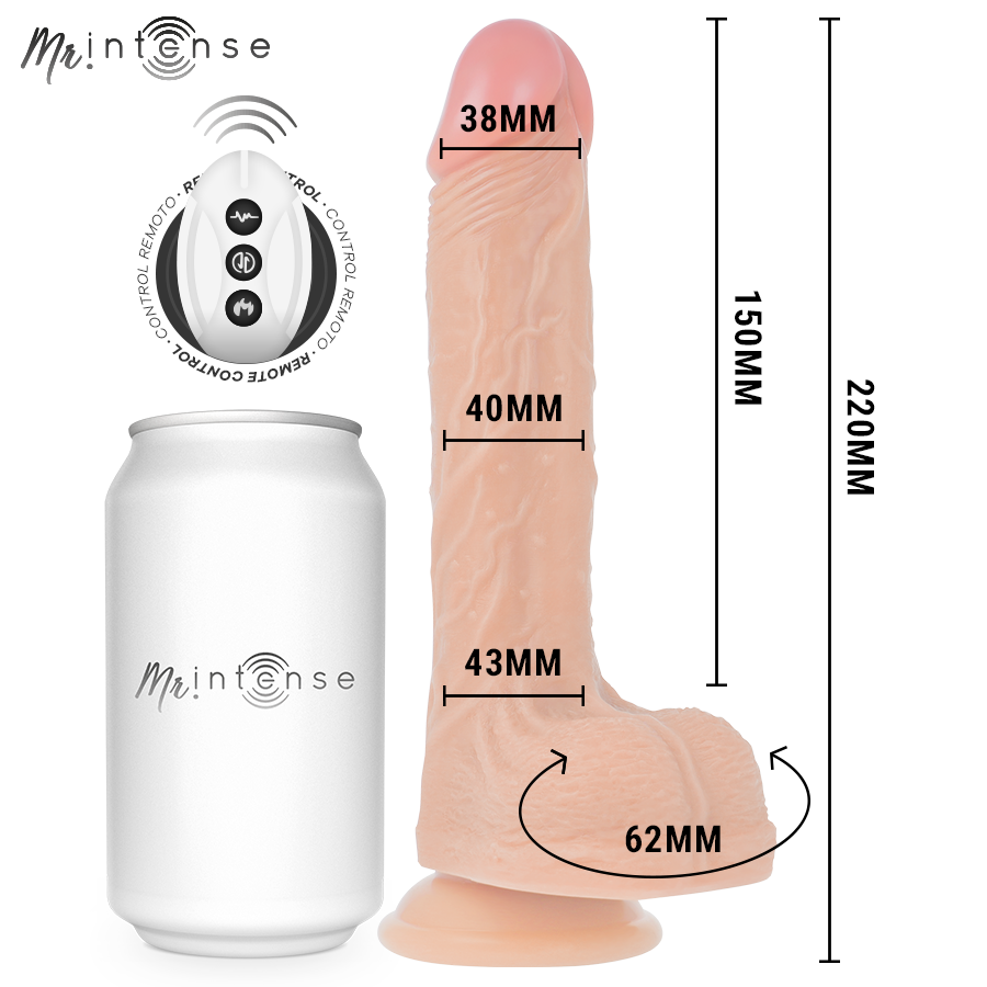 MR INTENSE - BROSNAN PENE REALISTICO TELECOMANDO 22 CM -O- 4 CM
