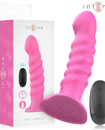 INTENSE - VIBRATORE CINDY TAGLIA L DESIGN A SPIRALE 10 VIBRAZIONI ROSA TELECOMANDO