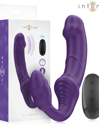 INTENSE - JILL DOPPIO VIBRATORE 20 CM VIOLA TELECOMANDO