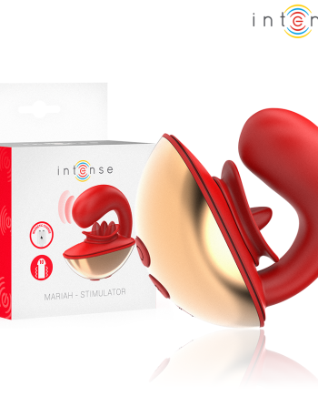 INTENSE - VIBRATORE E STIMOLATORE MARIAH A FORMA DI U 10 VIBRAZIONI ROSSO