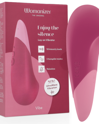 WOMANIZER - VIBE LAY-ON VIBRATORE SILENZIOSO ROSA SCURO