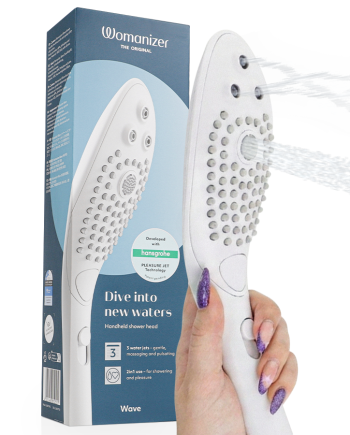 WOMANIZER - SOFFIONE DOCCIA STIMOLANTE CLITORIDEO WAVE BIANCO