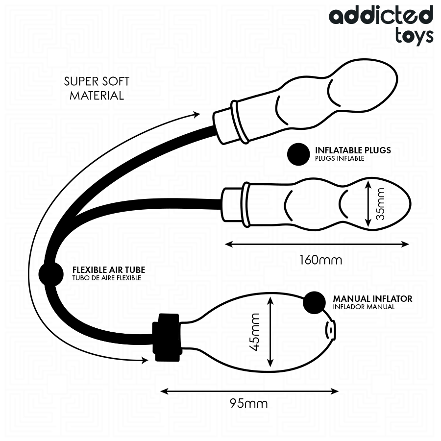 ADDICTED TOYS - DOPPIO TAPPO ANALE GONFIABILE MODELLO 1