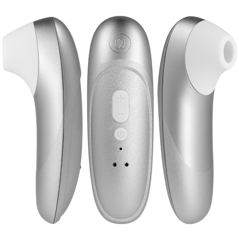 WOMANIZER - STIMOLATORE CLITORIDEO PRO VIBRANTE, COLORE ARGENTO E GRIGIO